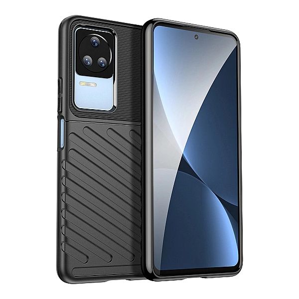 Thunder Case etui Xiaomi Poco F4/5G silikonowy pancerny pokrowiec czar