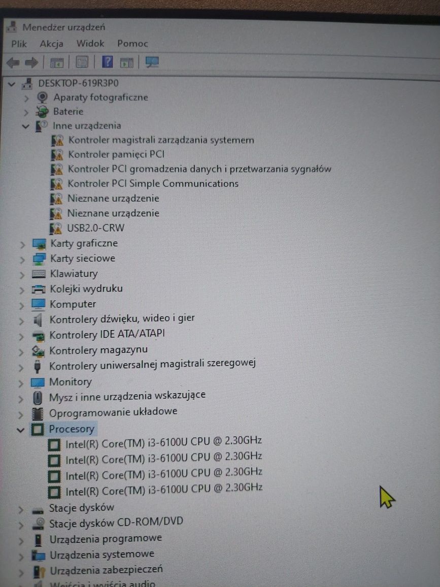 Medion E7420 ekran 17,3" F-HD cpu i3-6100U 4x2,3GHz dysk M2.sata 128GB
