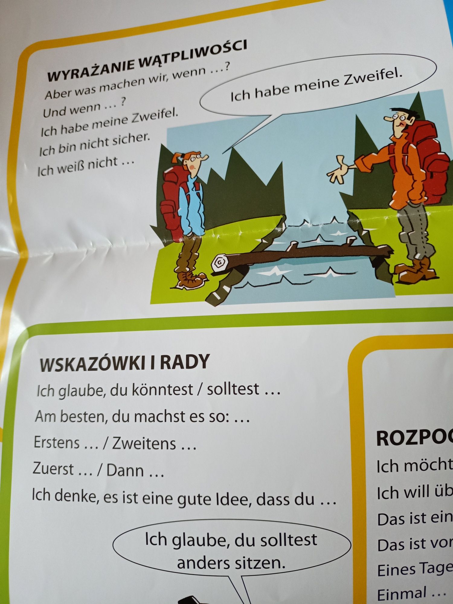 Plakat 68 cm x  98 cm dla uczących się języka niemieckiego