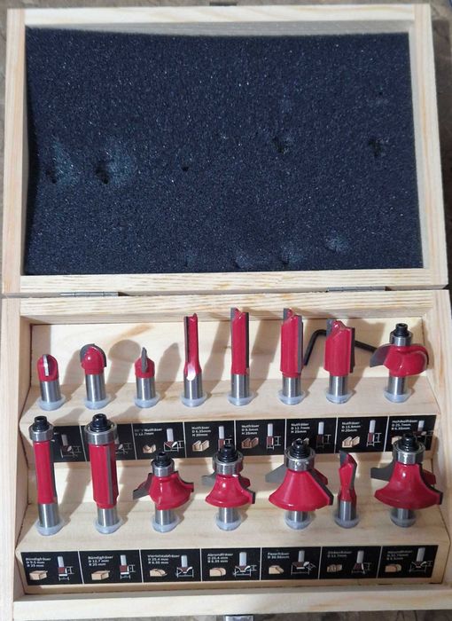 Frezy, komplet frezów