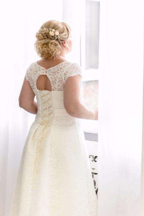 Элегантное кружевное свадебное платье 52-56рр