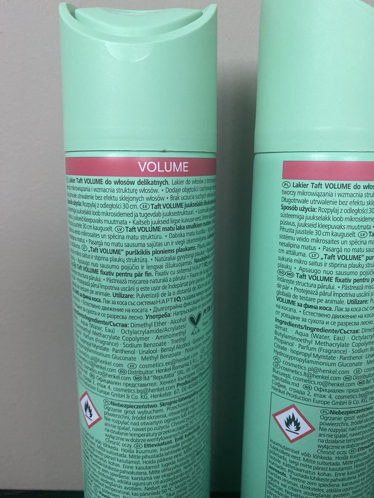 Lakier do włosów TAFT volume 2 x 250 ml