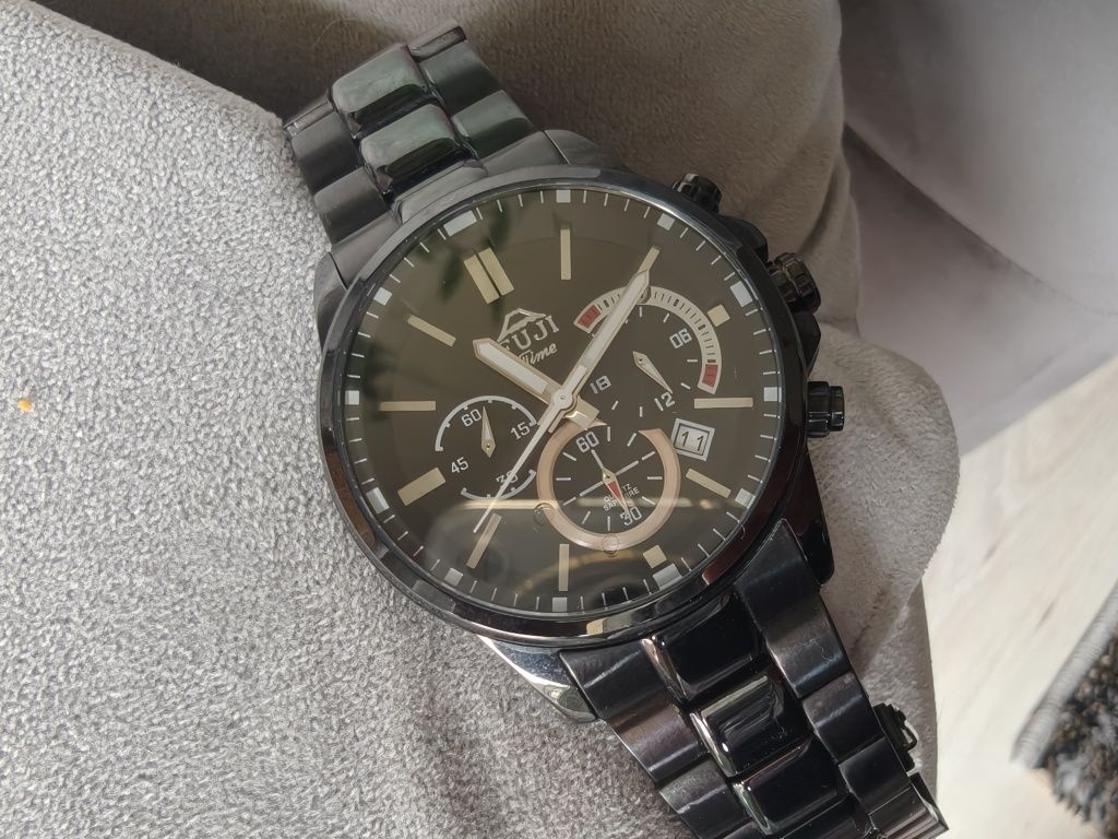 Zegarek FujiTime M7104Q Black - Chronograf, 10atm, sapphire.