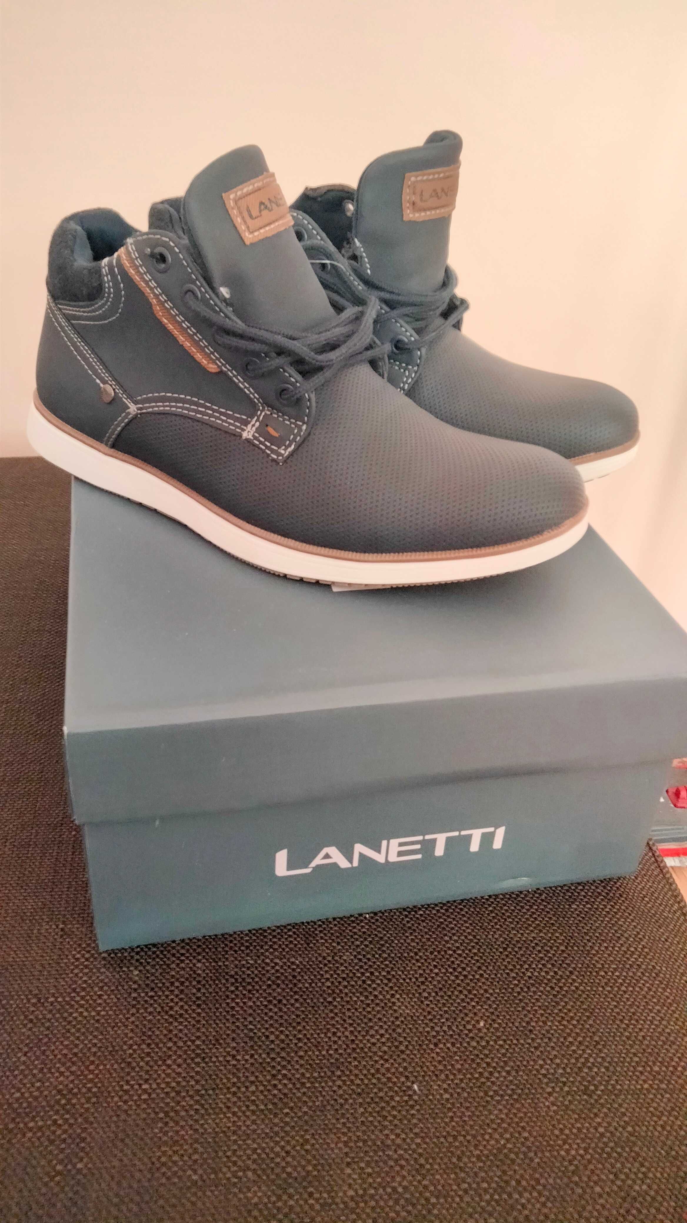 Buty męskie Lanetti jesień zima r.40