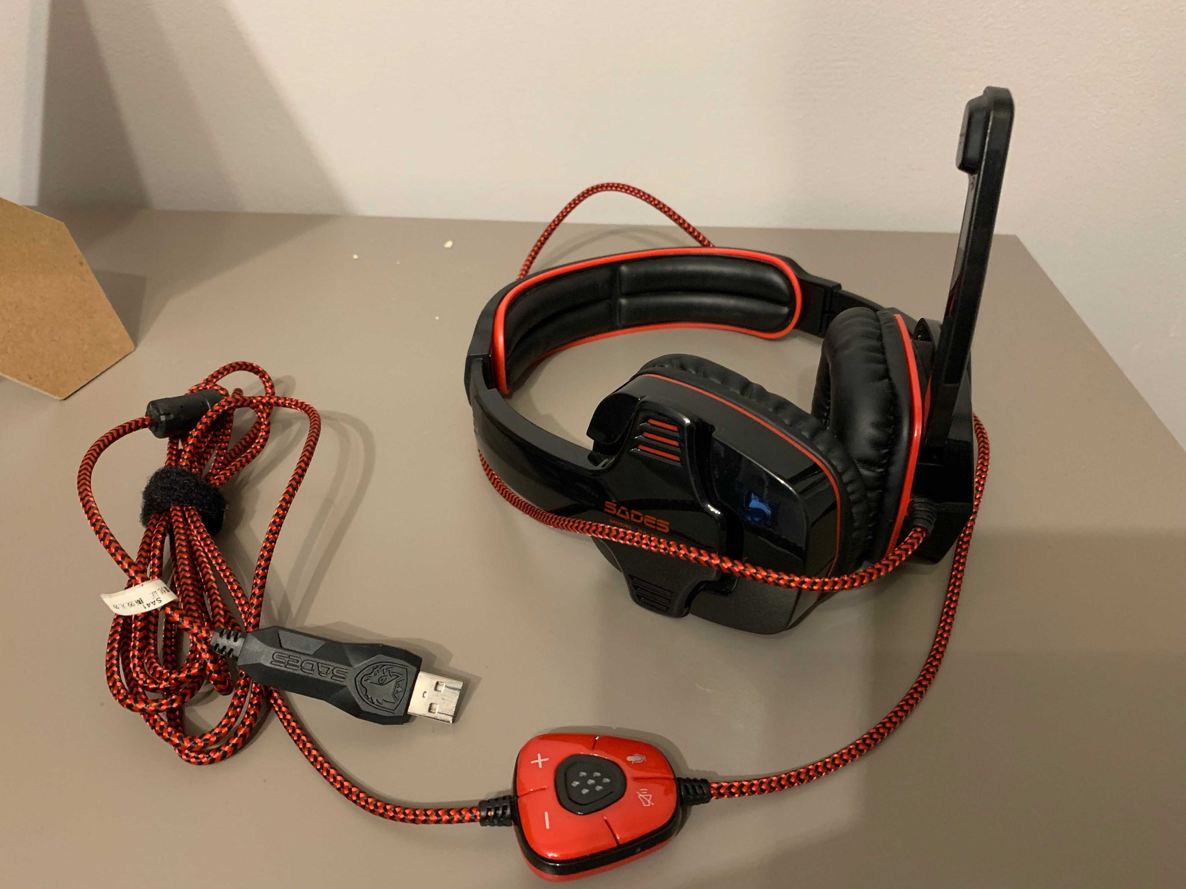 Słuchawki gamingowe z mikrofonem SADES Model:SA-901 NOWE !!