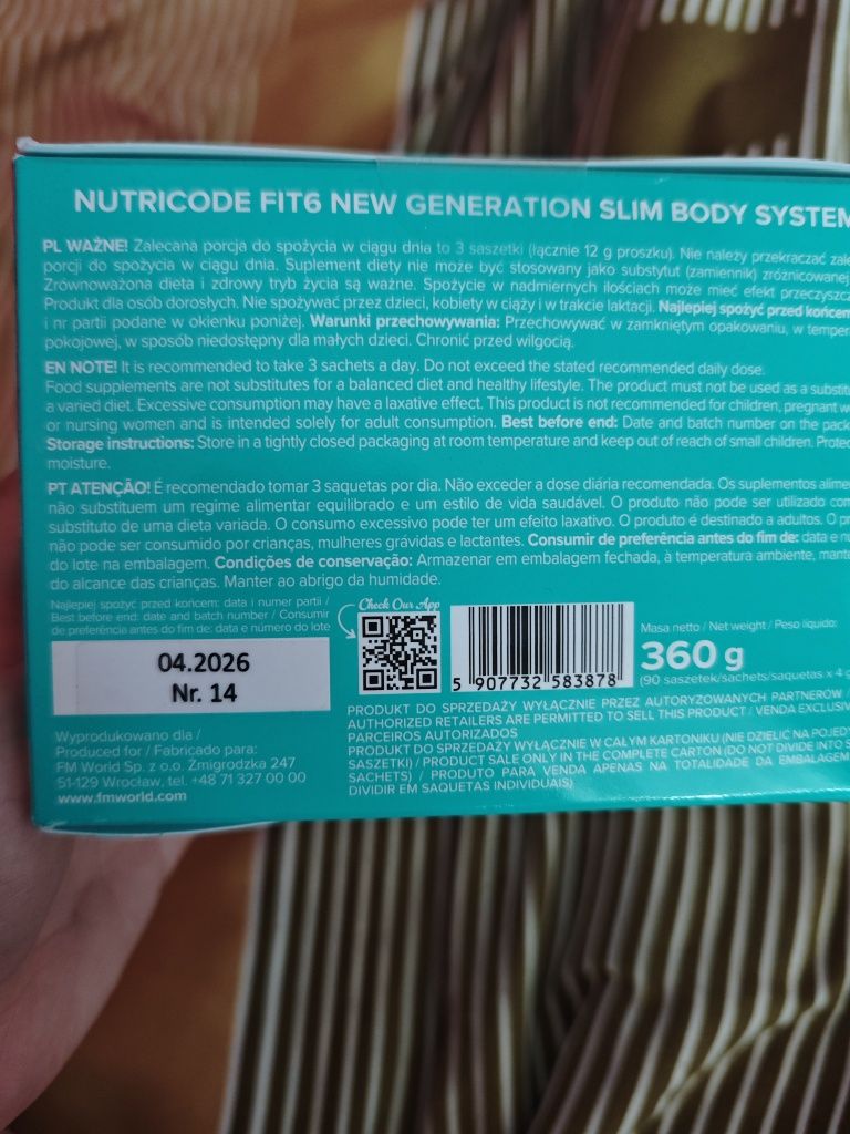 Fit6 Slim body system New Generation nutricode