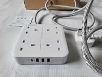 Listwa zasilająca,  przedłużacz brytyjski plu porty USB