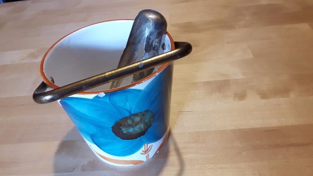 Balde de gelo vintage da cerâmica de Alcobaça