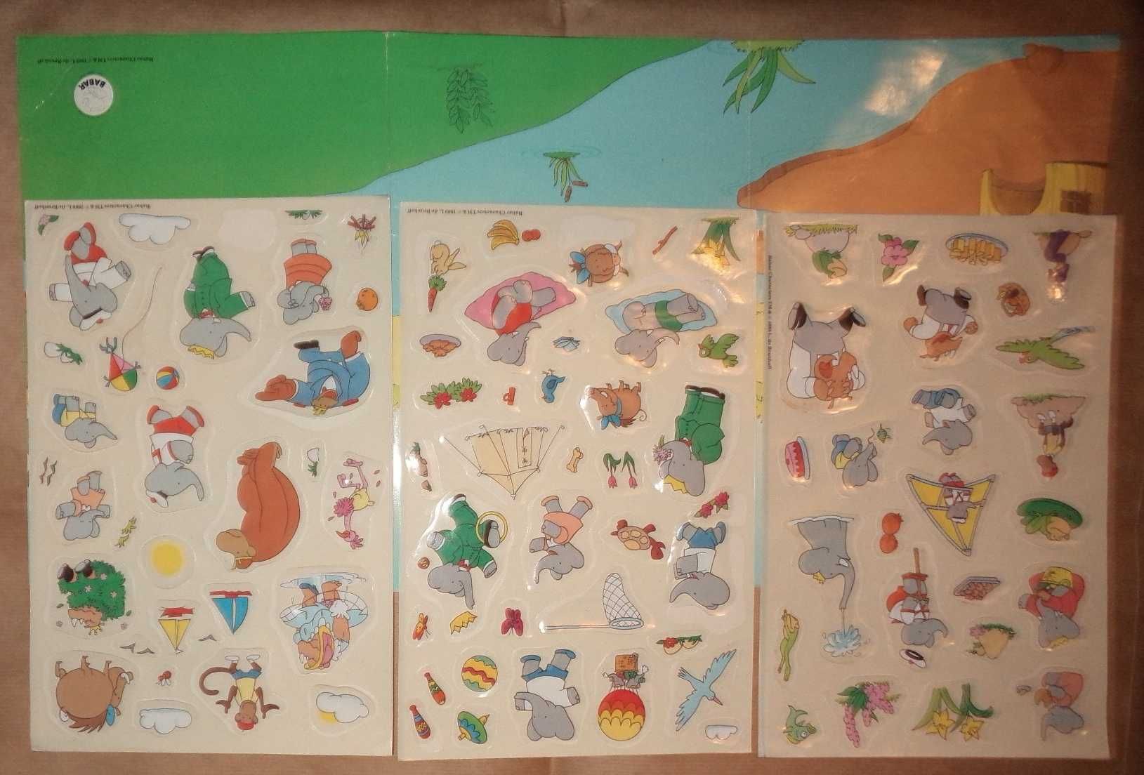 słoń Babar Play Pictures Spear`s game 1990, retro