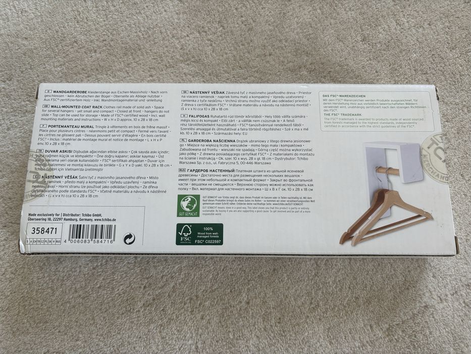 Drążek ubraniowy wieszak garderoba Tchibo nowa