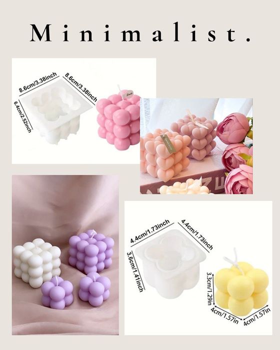 Силіконові форми для свічок (молди) та мила