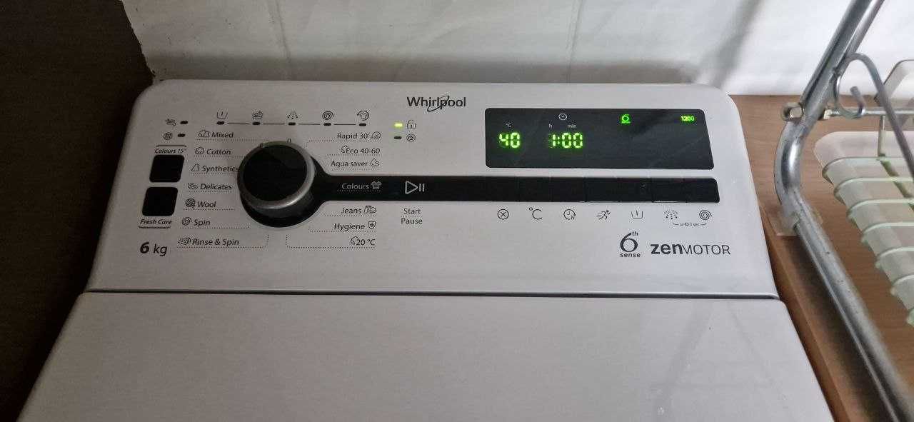 Pralka Whirpool, 40 cm, 6 kg, energia B, na gwarancji jeszcze rok