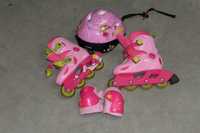 Patins em linha + Capacete + Joalheiras