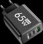 GaN czarna, szybkie ładowanie 65W USB typu C iPhone 15