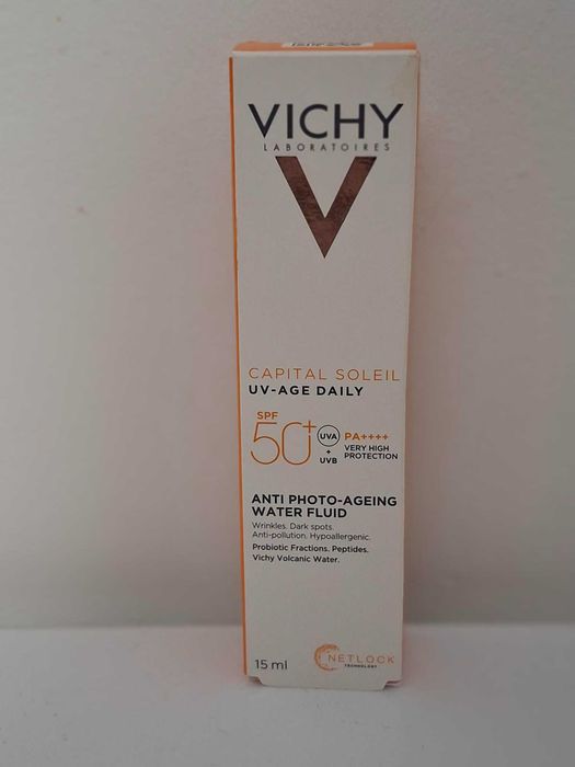 Vichy Capital Soleil SPF 50+, Fluid przeciw fotostarzeniu, 15 ml