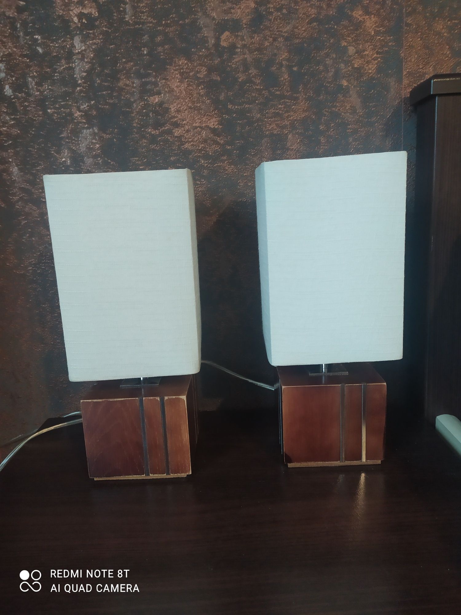 Komplet żyrandol i 2 lampki nocne