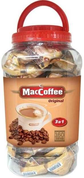 Маккофе MacCoffe 3 в 1 велика банка 160 пакетів