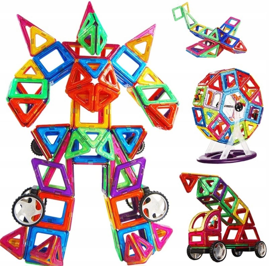 Klocki magnetyczne super zestaw