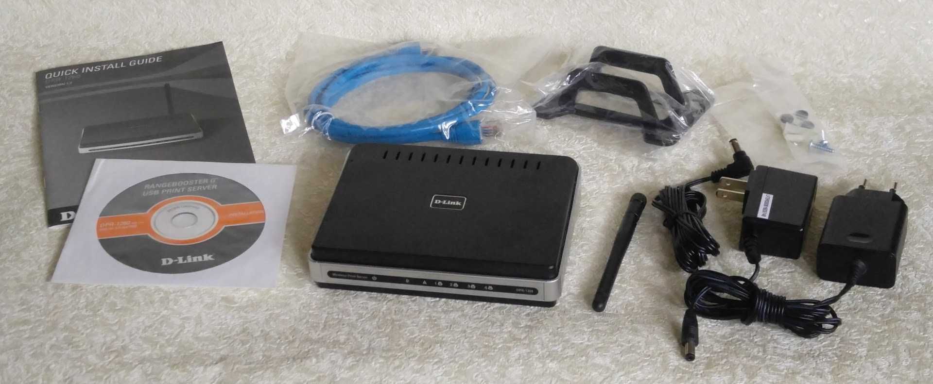 НОВЫЙ! 4хUSB Wi-Fi + LAN принт-сервер Range Booster D-Link DPR-1260