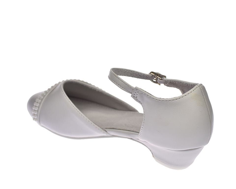 Buty do komunii białe balerinki na obcasie dziewczęce 41/24 roz. 33