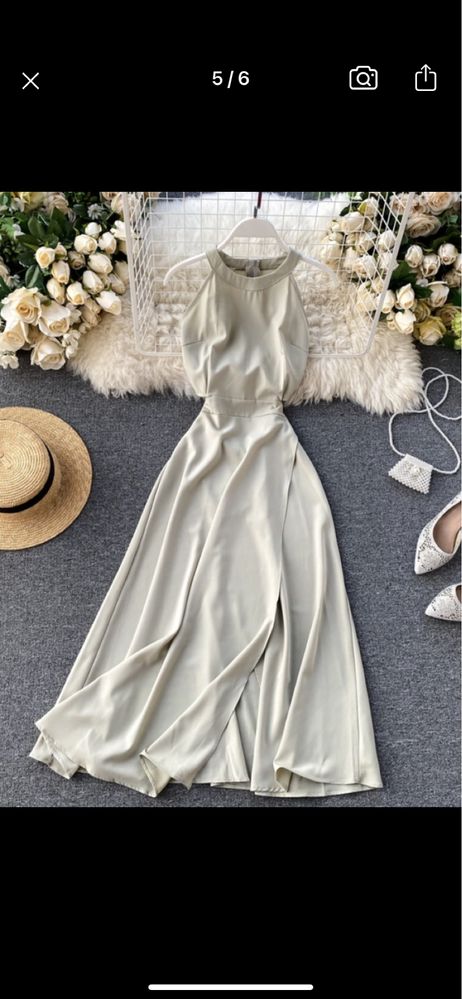 Vestido Aliexpress elegante primavera/verão