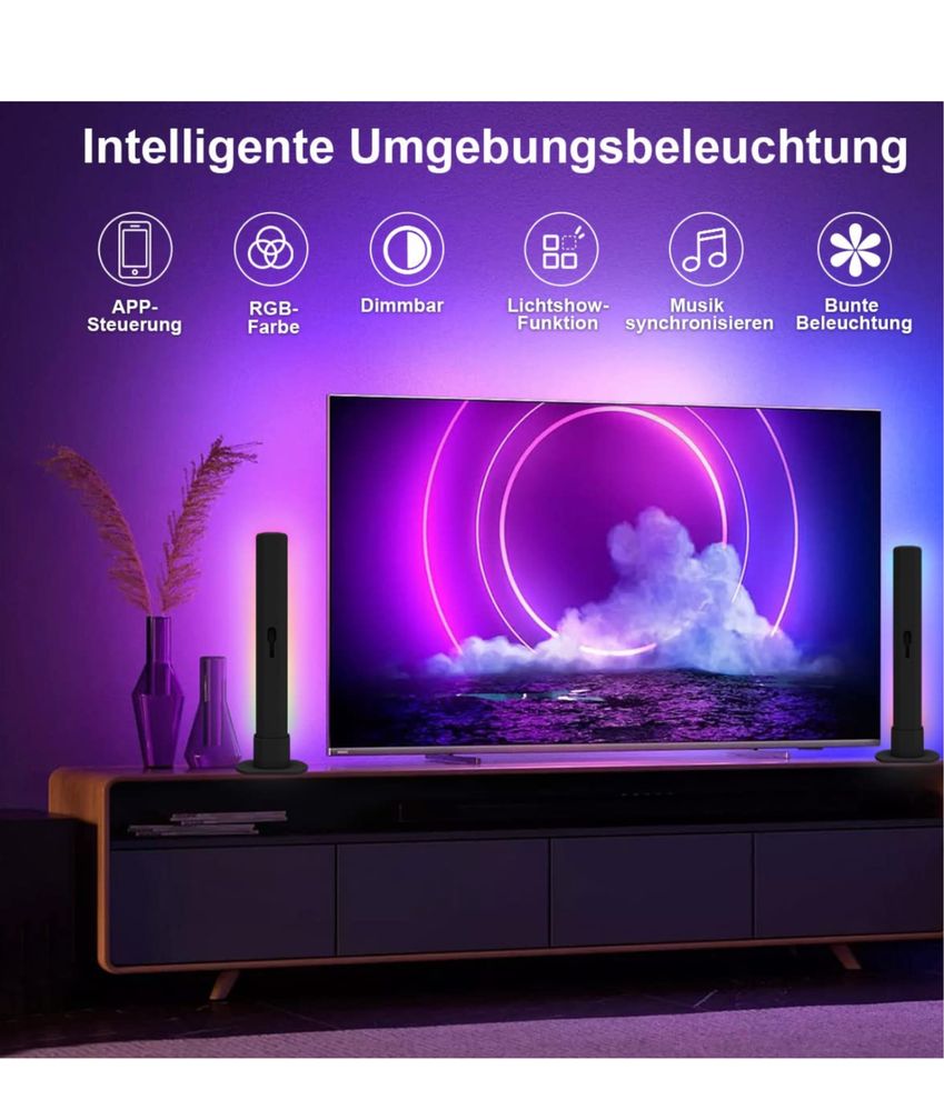SNADER LED Light Bar, TV Backlight, Gaming Lamp Works RGB