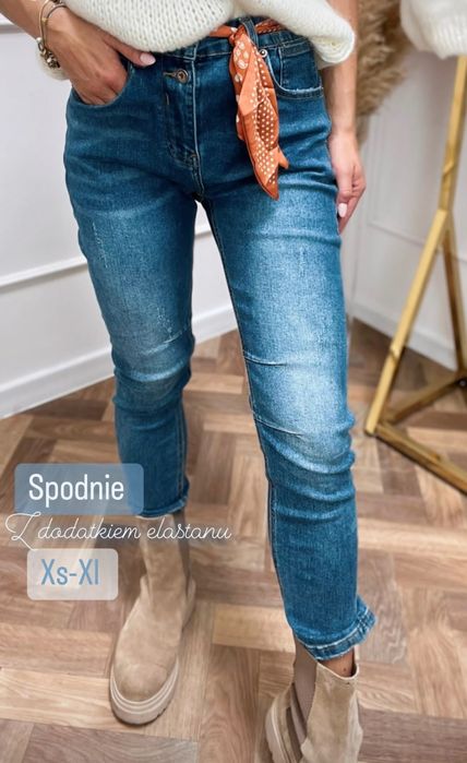 Wiya ! Spodnie z szarfą Jeans