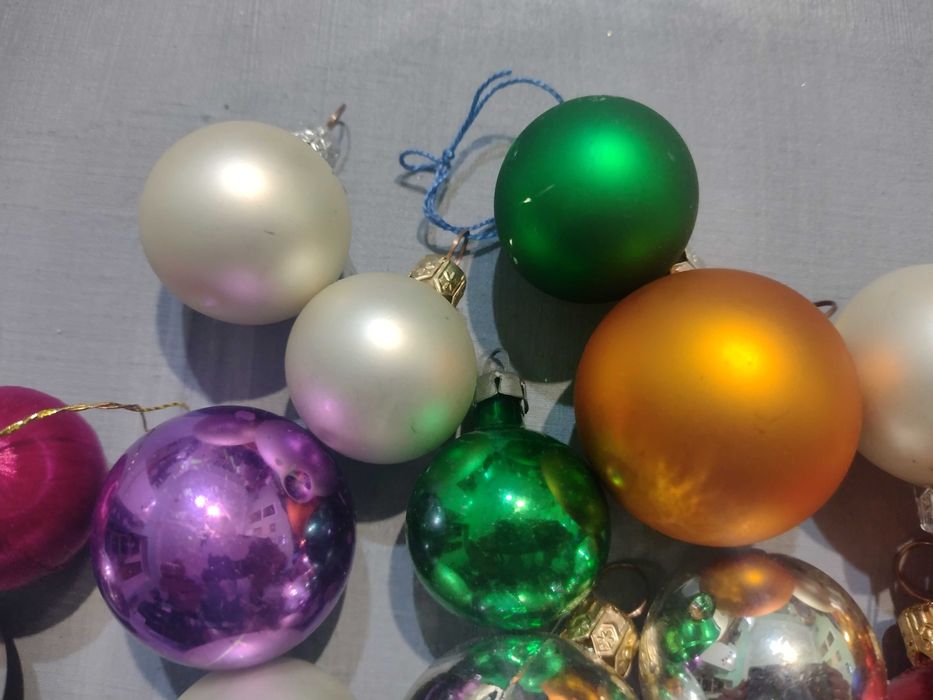Bombki choinkowe małe, mix, 39 szt.