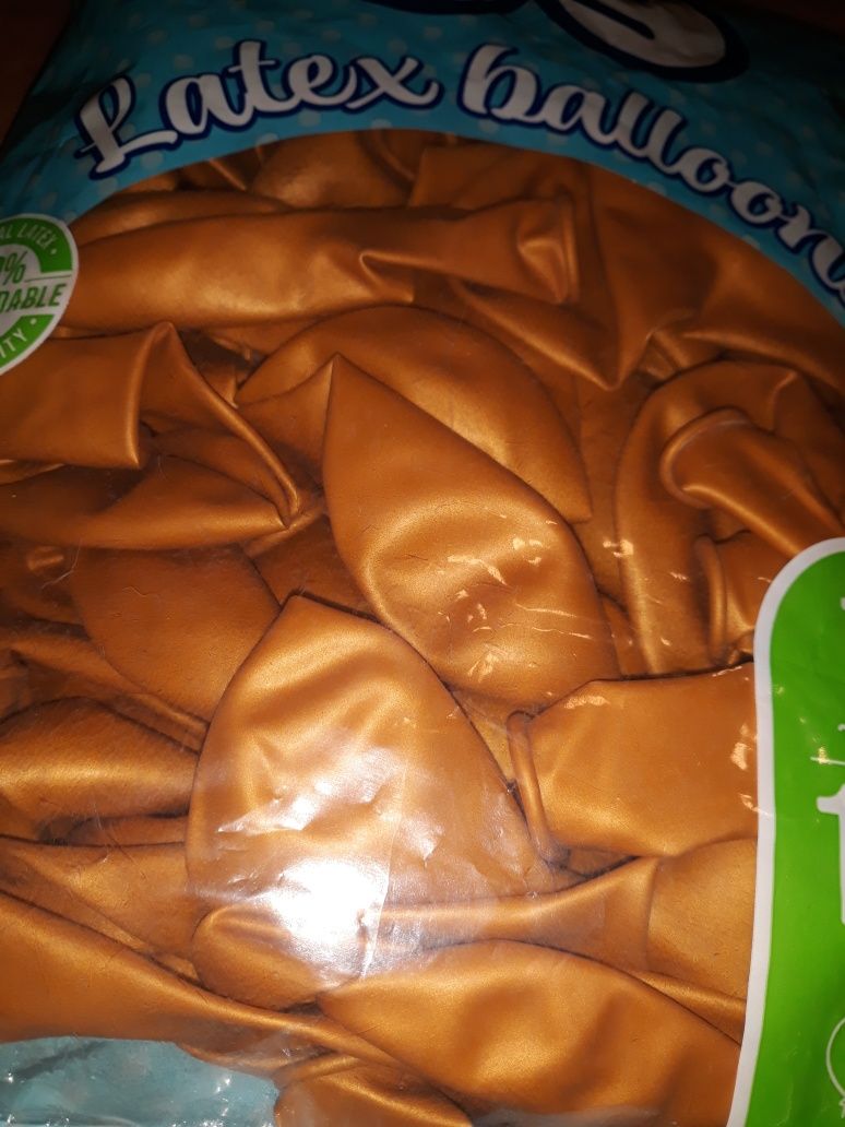 Balony złote 100 sztuk