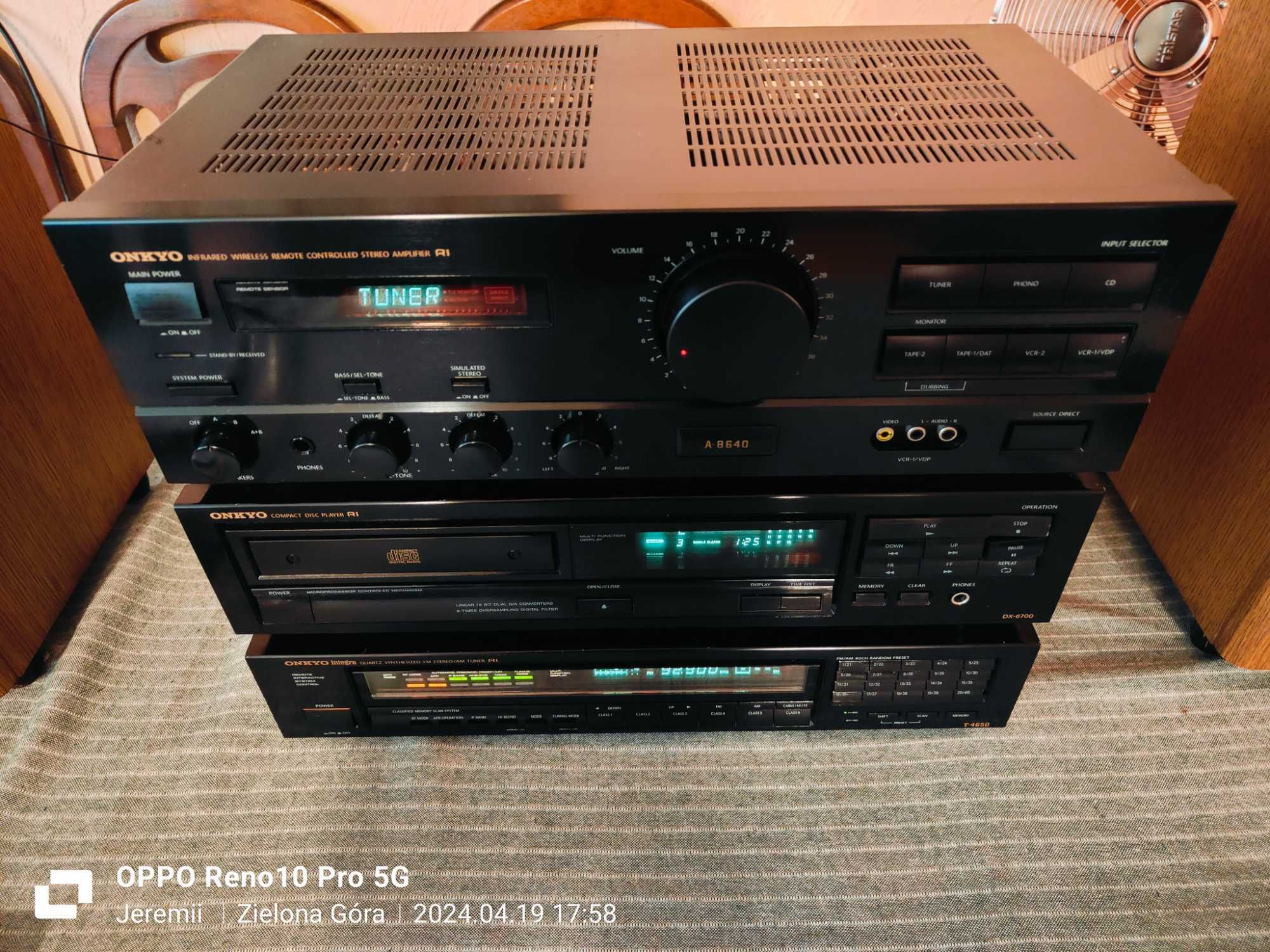 ONKYO Sprawny Zestaw Audio Stereo A-8640 T-4650 Integra DX-6700