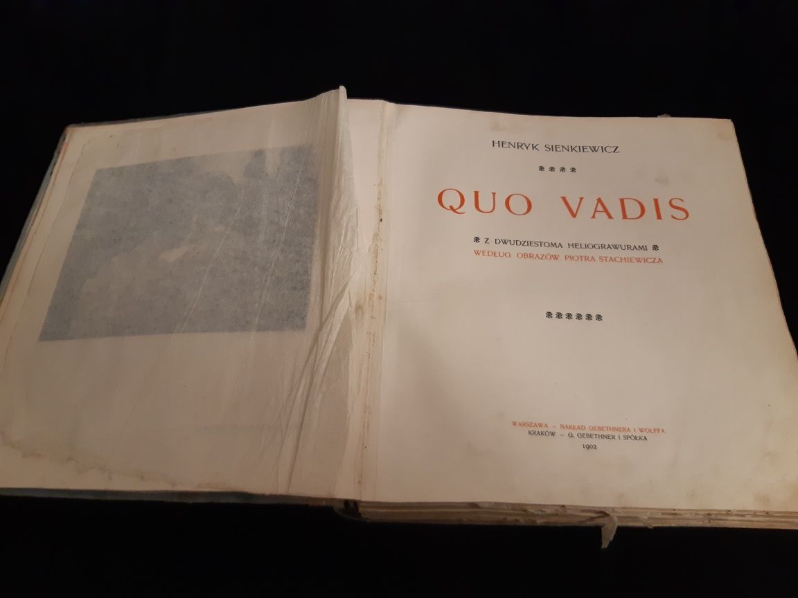 Quo Vadis H. Sienkiewicz wyd. 1902 - 115 egzemplarzy