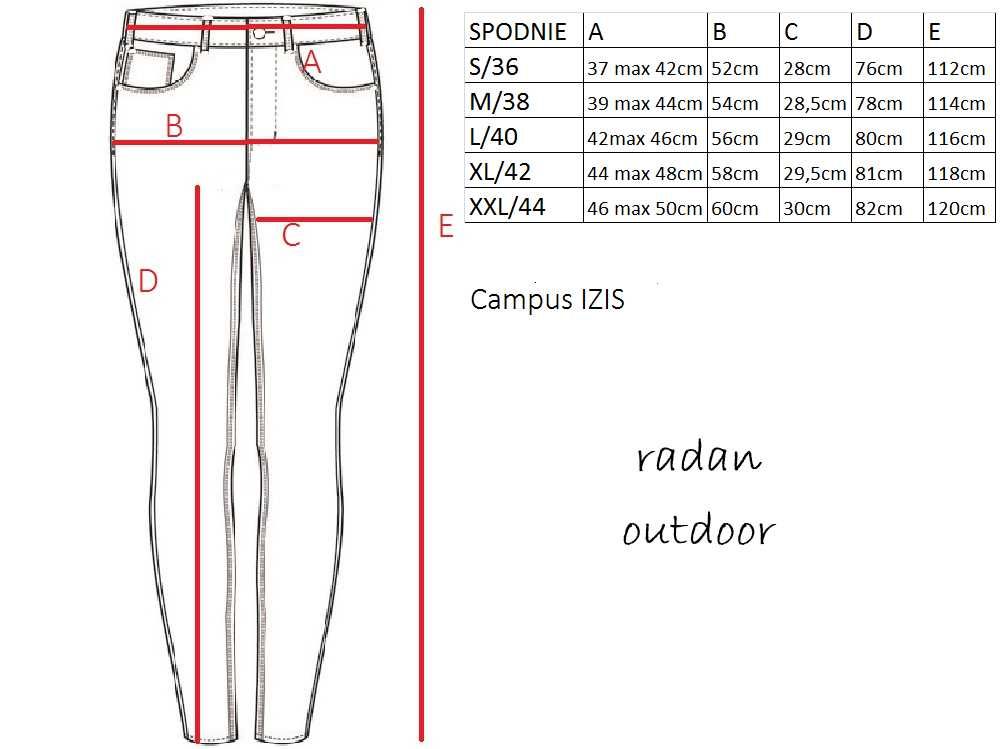 spodnie damskie narciarskie r. L/40 Campus Izis zielony