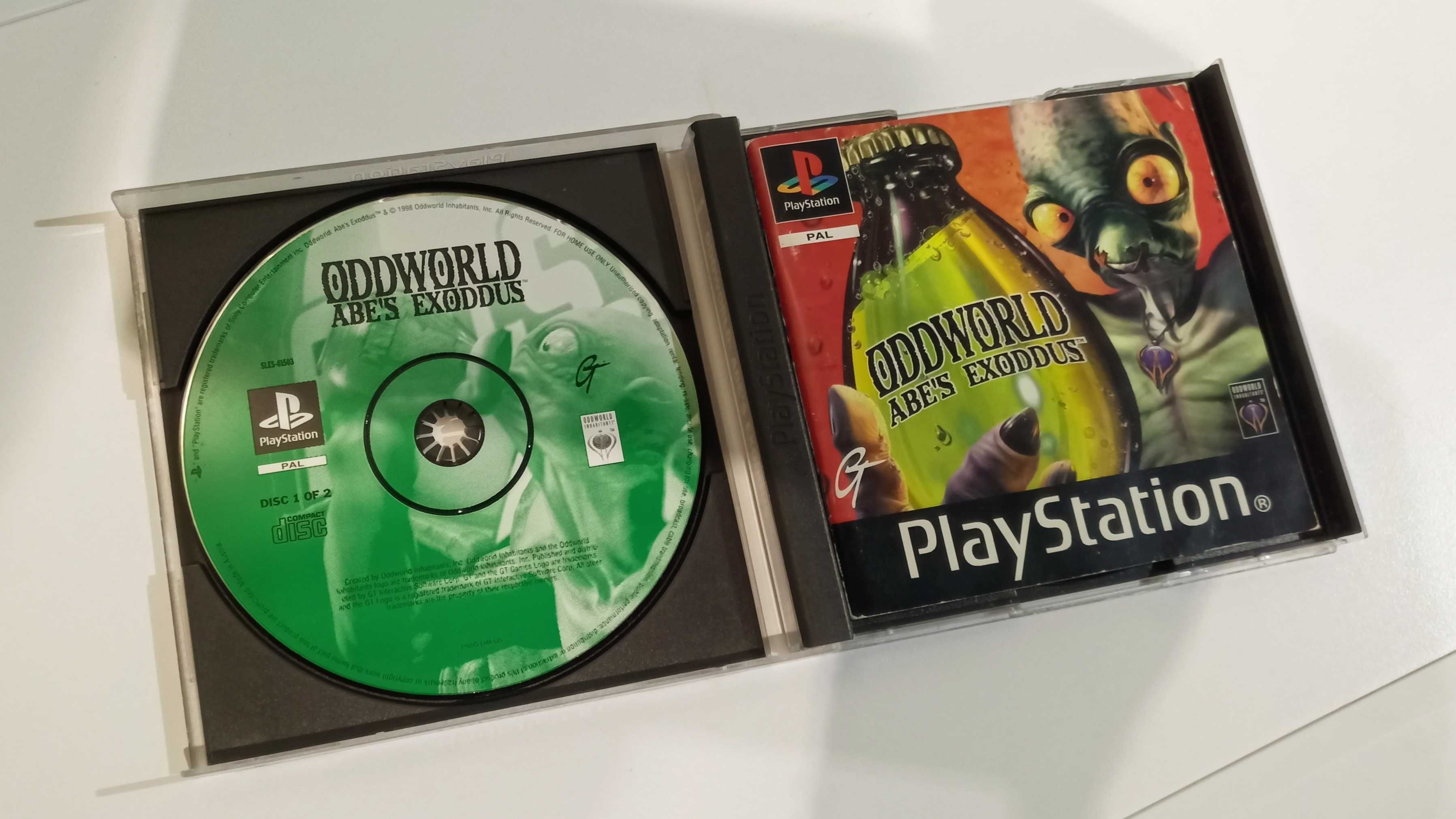 RETRO Gra Oddworld Abe's Exoddus PSX Playstation 1 Oryginał 2CD PAL