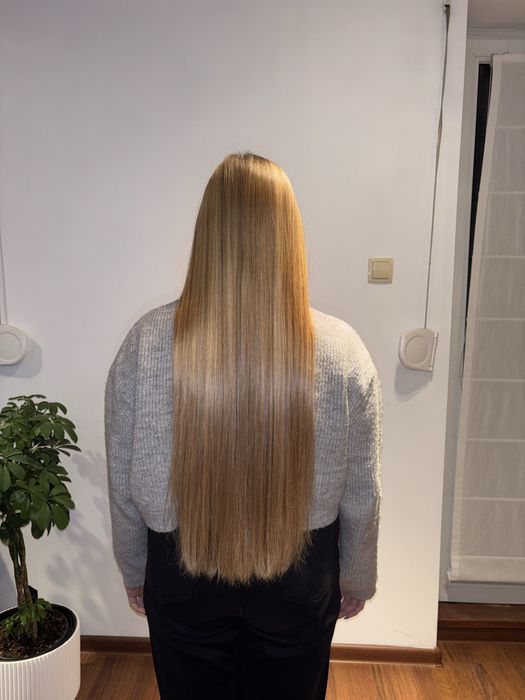 Naturalne włosy blond 40 cm