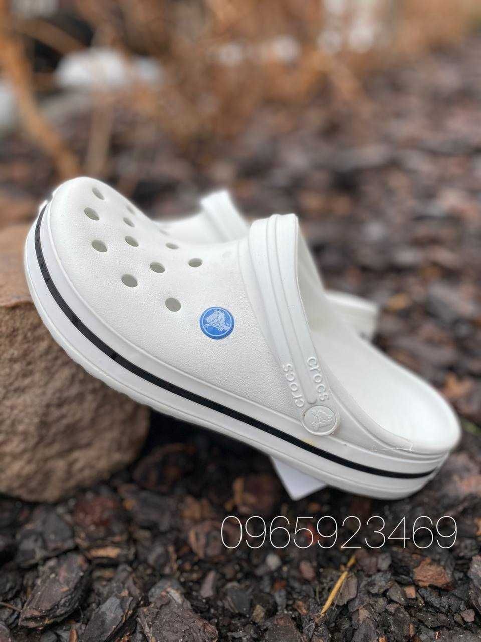 Купить Білосніжні крокс оригінал Crocs Crocband Clog 36-45 Джибітси