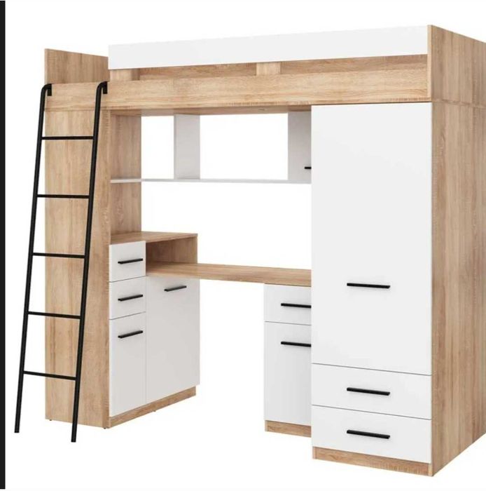 Łózko anyresola z biurkiem i szafą