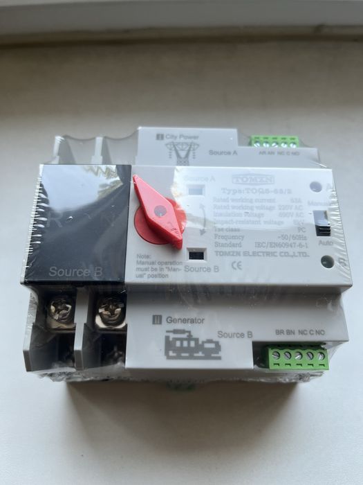 Автомат введення резерву АВР TOMZN TOQ5-63/2 63,125 Ампер DUAL POWER