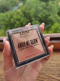 Хайлайтер/румяна nyx away we glow