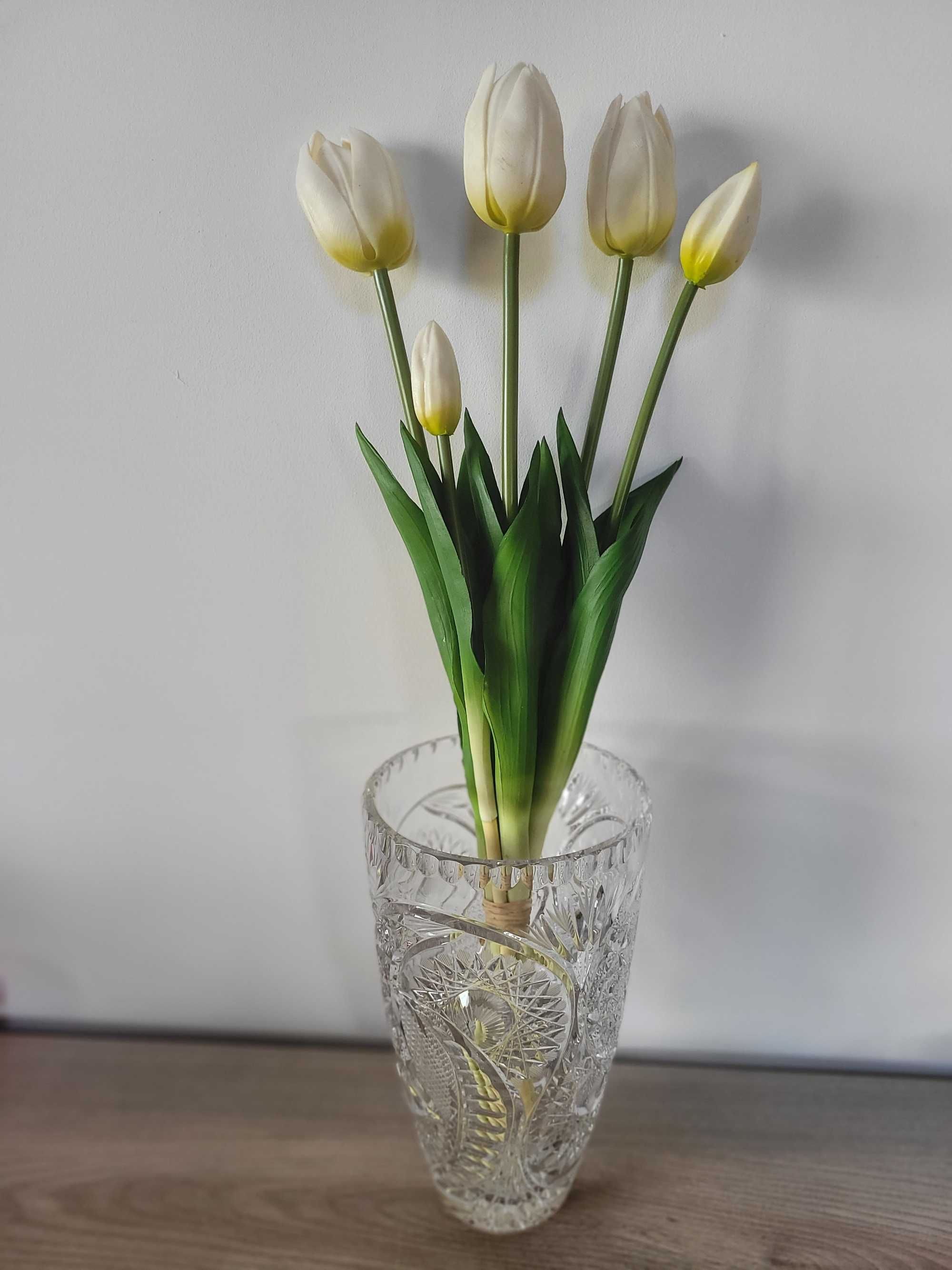 Tulipany długie 45cm sztuczne/gumowane/silikonowe PREMIUM