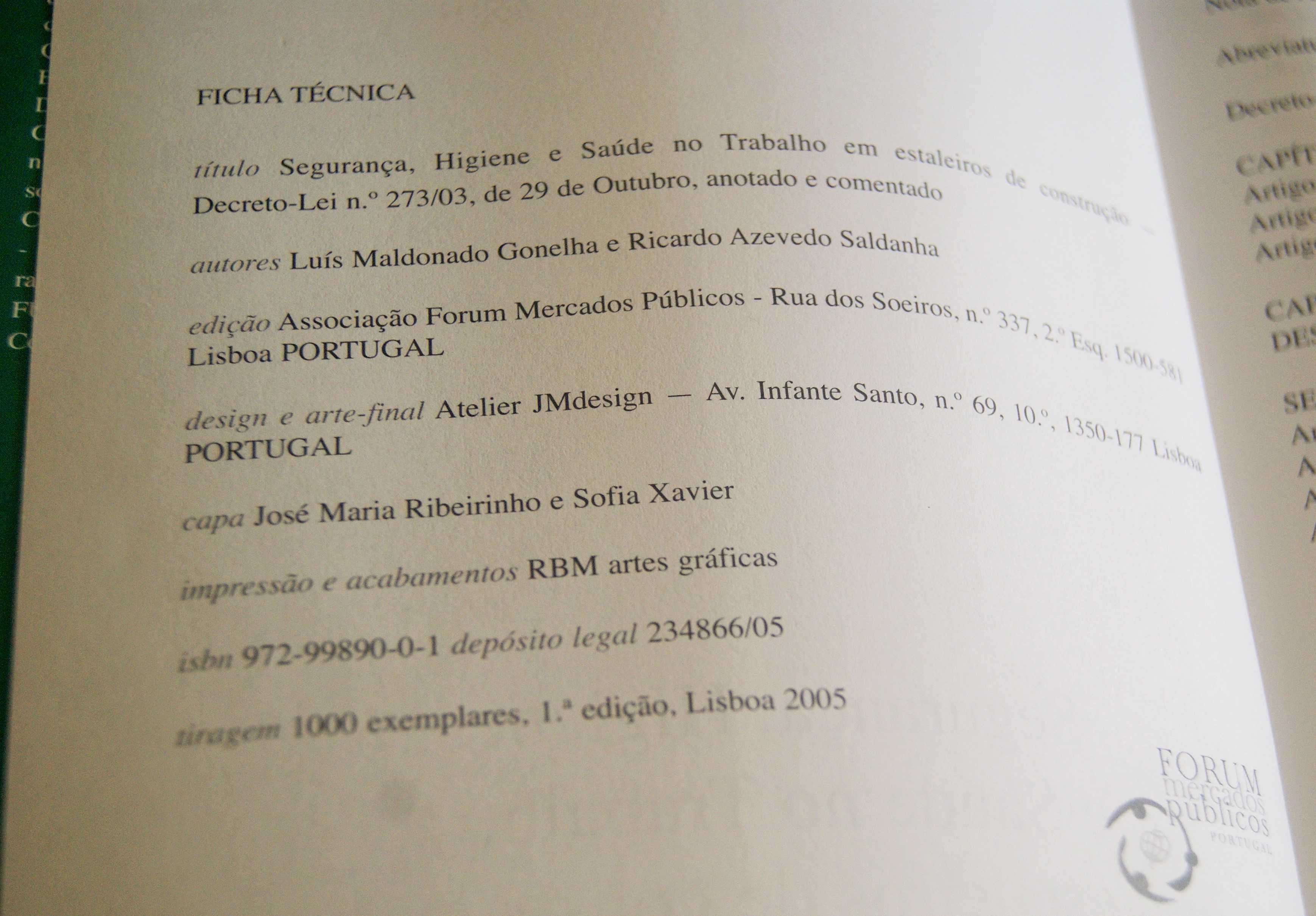 Segurança, Higiene e Saúde no Trabalho, Luís Maldonado e R. Saldanha