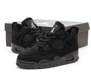 Женские зимние кроссовки с мехом Nike Air Jordan 4 "Black Cat" Winter