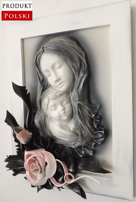 Obraz z maryją na prezent ślubny PAMIĄTKA ŚLUBU