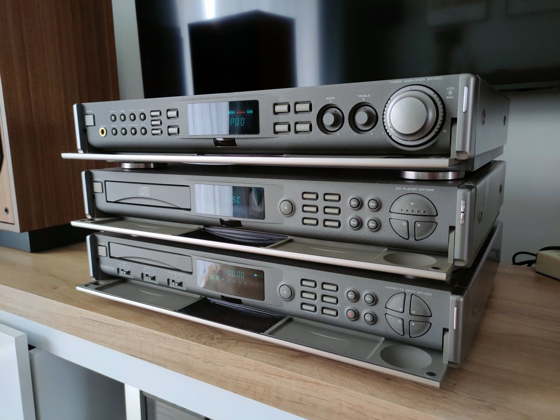 Wieża Marantz Slim 1020. Amplituner, CD i magnetofon.
