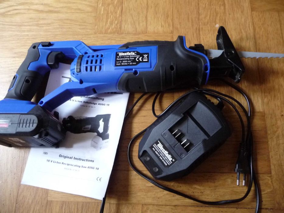 świetna akumulatorowa piła szablasta lisica 18V Komplet Okazja