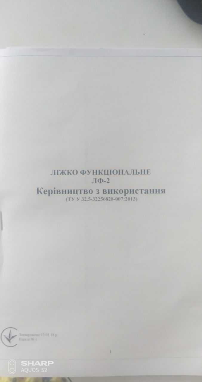 Ліжко функціональне ЛФ-2 з поручнями та антипролежневим матрацем