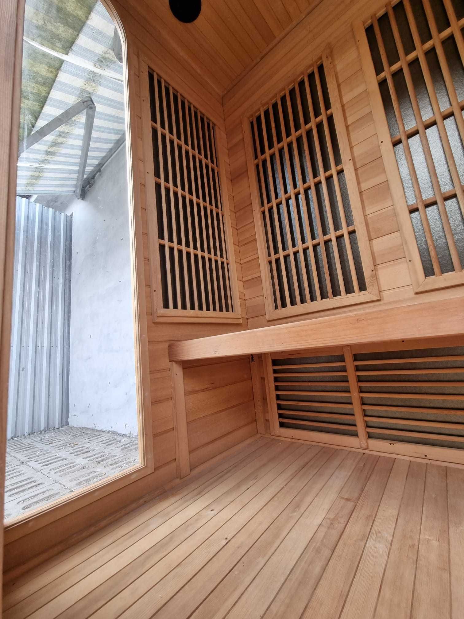 Sauna na podczerwień szklana Infrared infra red Radio LED USB MP3 okna
