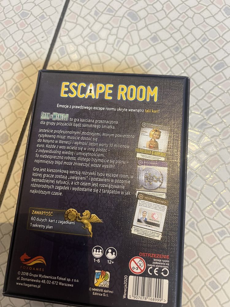 Gra escape room skok w wenecji