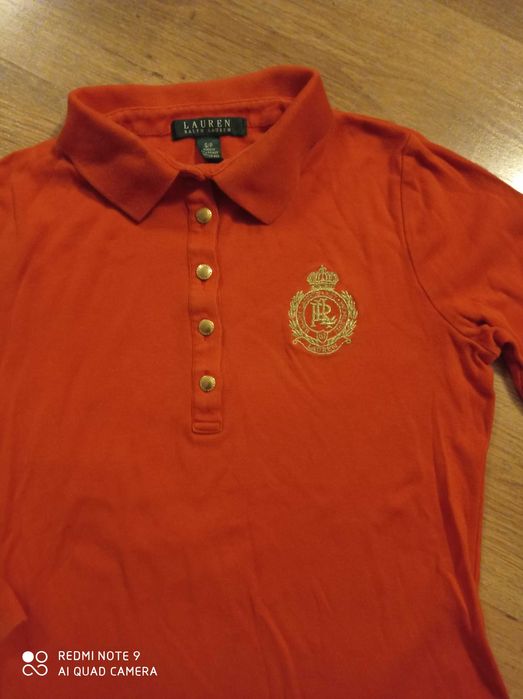 Koszulka polo młodzieżowa Ralph Lauren Damska S bluzka rekaw 3/4