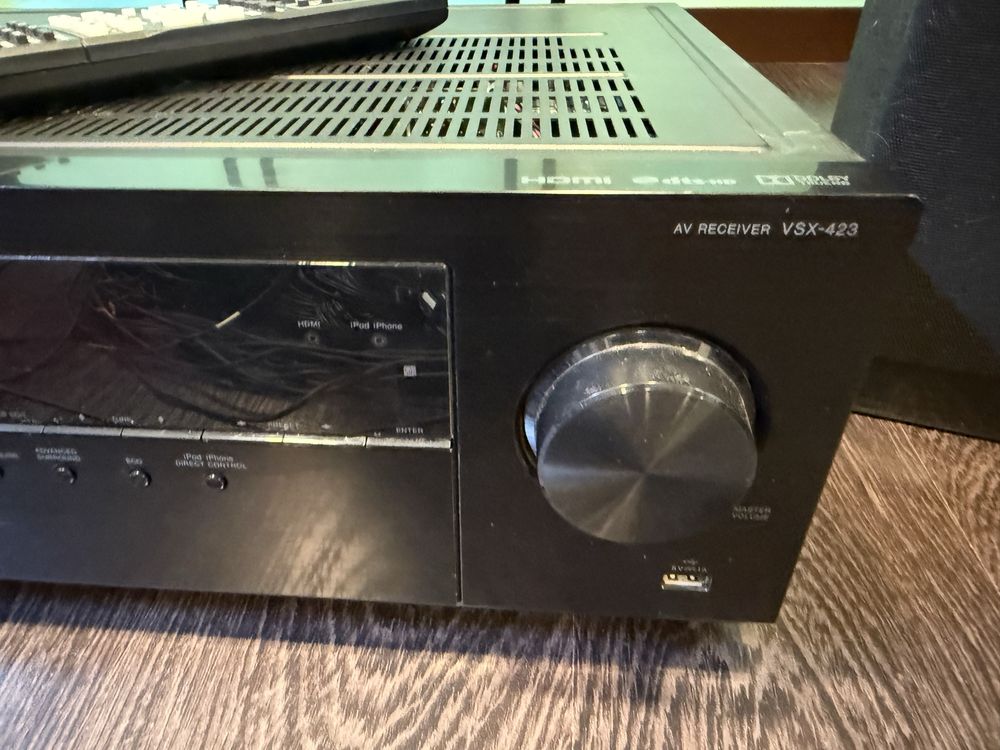 Sistema Som Pioneer 5.1 Amplificador Colunas Definitive e subwoofer