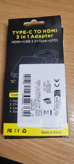 USB - C przejściówka. USB HUB USB typ C to HDMI